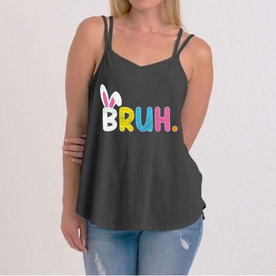 Bruh Easter Day Meme Funny Saying Bro Greeting Teens Women's Strappy Tank