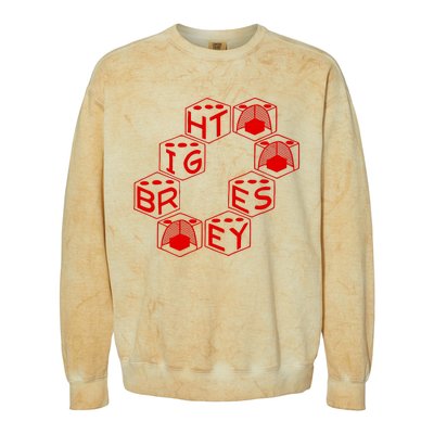 Bright Eyes Dice Logo Colorblast Crewneck Sweatshirt