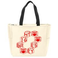 Bright Eyes Dice Logo Zip Tote Bag