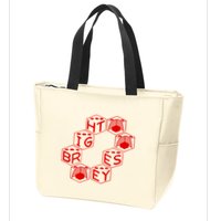 Bright Eyes Dice Logo Zip Tote Bag