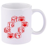 Bright Eyes Dice Logo 11oz C Handle Ceramic Mug