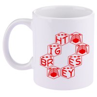 Bright Eyes Dice Logo 11oz C Handle Ceramic Mug