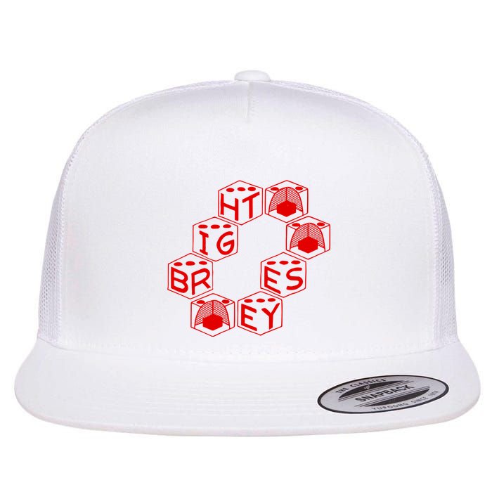 Bright Eyes Dice Logo Flat Bill Trucker Hat