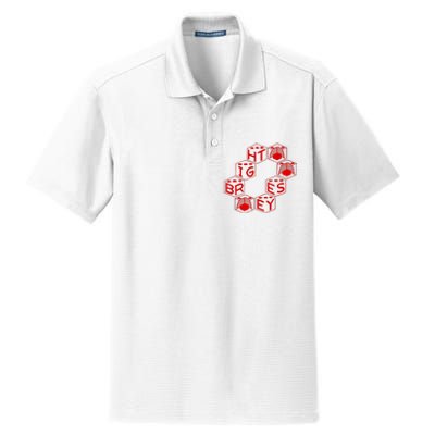 Bright Eyes Dice Logo Dry Zone Grid Polo