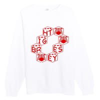 Bright Eyes Dice Logo Premium Crewneck Sweatshirt