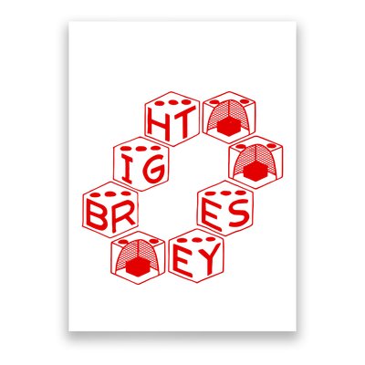 Bright Eyes Dice Logo Poster
