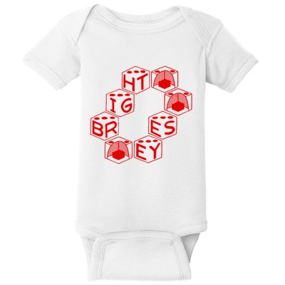 Bright Eyes Dice Logo Baby Bodysuit