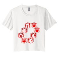 Bright Eyes Dice Logo Women's Crop Top Tee
