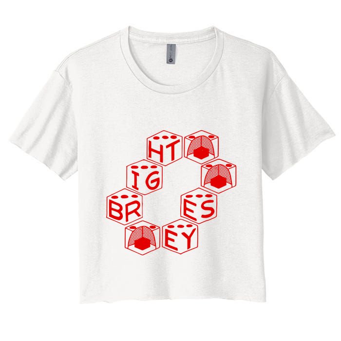 Bright Eyes Dice Logo Women's Crop Top Tee