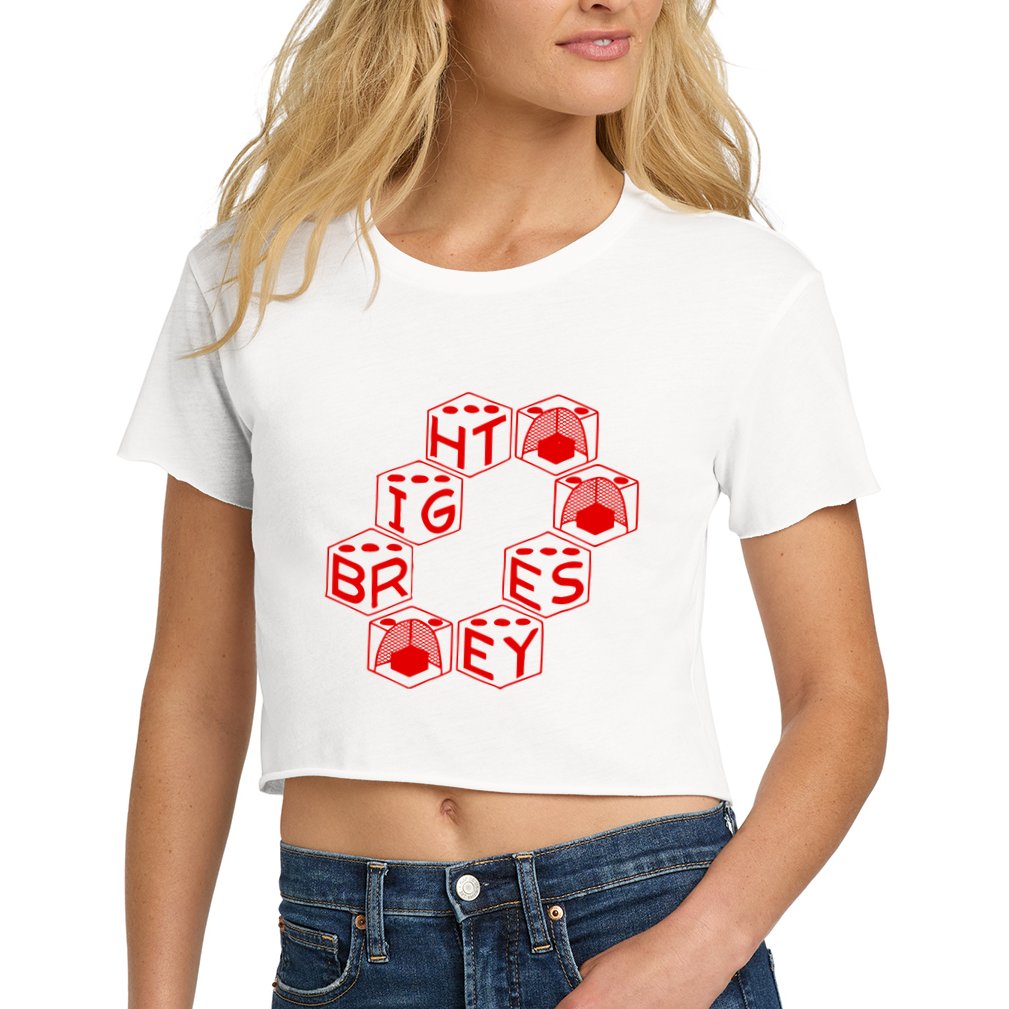 Bright Eyes Dice Logo Women's Crop Top Tee