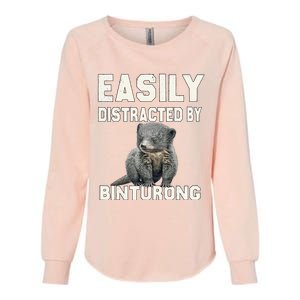 Binturong Easily Distracted By Binturong Womens California Wash Sweatshirt