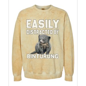 Binturong Easily Distracted By Binturong Colorblast Crewneck Sweatshirt