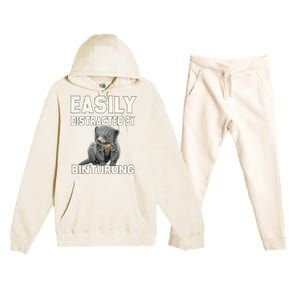 Binturong Easily Distracted By Binturong Premium Hooded Sweatsuit Set