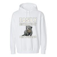 Binturong Easily Distracted By Binturong Garment-Dyed Fleece Hoodie