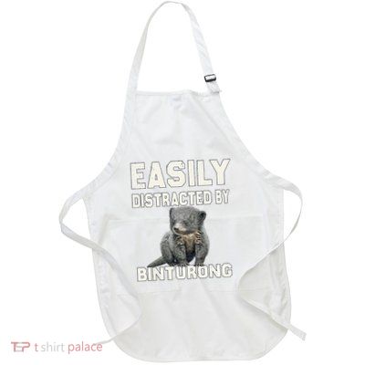 Binturong Easily Distracted By Binturong Full-Length Apron With Pockets