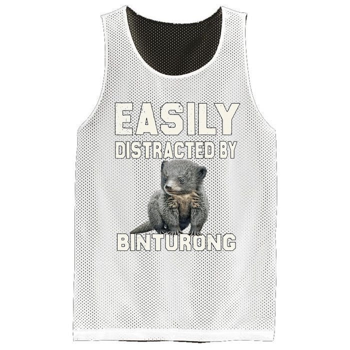 Binturong Easily Distracted By Binturong Mesh Reversible Basketball Jersey Tank