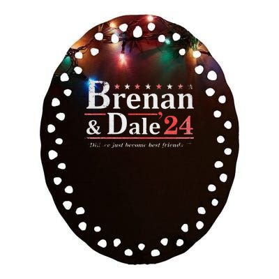 Brennan Election Dale 2024 Prestige Worldwide Funny Support Ceramic Oval Ornament