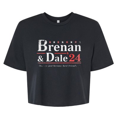 Brennan Election Dale 2024 Prestige Worldwide Funny Support Bella+Canvas Jersey Crop Tee