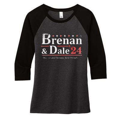 Brennan Election Dale 2024 Prestige Worldwide Funny Support Women's Tri-Blend 3/4-Sleeve Raglan Shirt