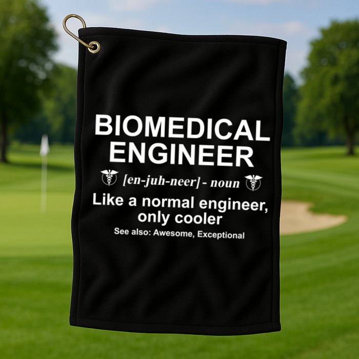 Biomedical Engineer Definition Funny Biomedical Engineering Gift Golf Towel