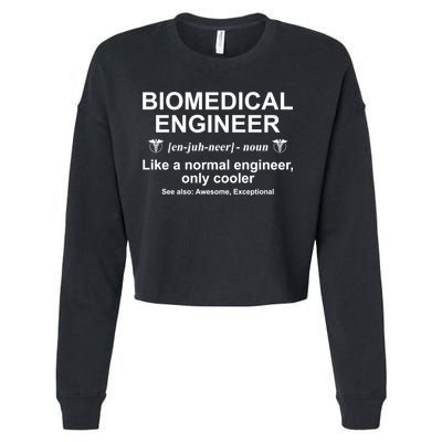 Biomedical Engineer Definition Funny Biomedical Engineering Gift Cropped Pullover Crew