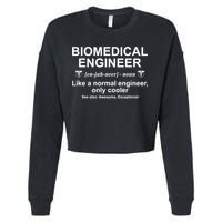 Biomedical Engineer Definition Funny Biomedical Engineering Gift Cropped Pullover Crew