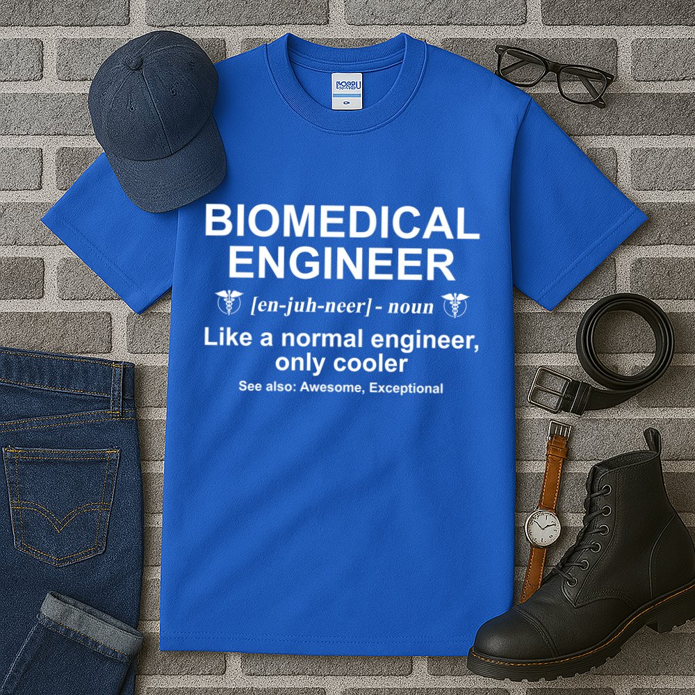 Biomedical Engineer Definition Funny Biomedical Engineering Gift Tall T-Shirt