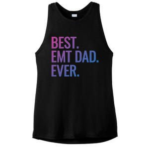 Best Emt Dad Ever Ambulance Worker Fathers Day Ems Workers Meaningful Gift Ladies PosiCharge Tri-Blend Wicking Tank