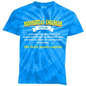 Biomedical Engineer Definition Funny Engineering Humor Gift Kids Tie-Dye T-Shirt