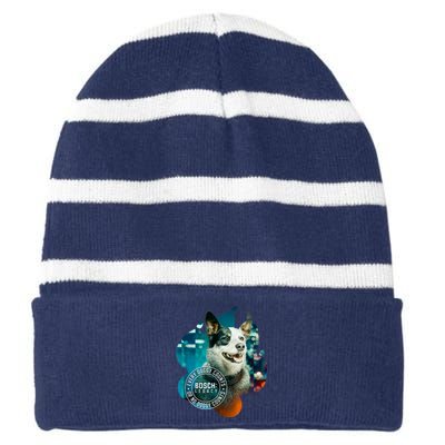 Bosch Every Doggy Counts Striped Beanie with Solid Band