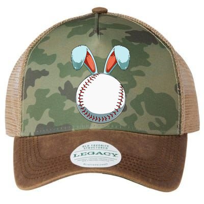 Baseball Easter Day Funny Bunny Ears Rabbit Baseball Fans Legacy Tie Dye Trucker Hat