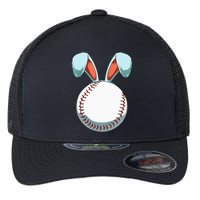 Baseball Easter Day Funny Bunny Ears Rabbit Baseball Fans Flexfit Unipanel Trucker Cap