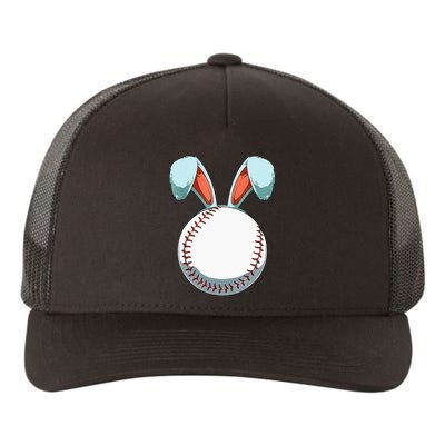 Baseball Easter Day Funny Bunny Ears Rabbit Baseball Fans Yupoong Adult 5-Panel Trucker Hat