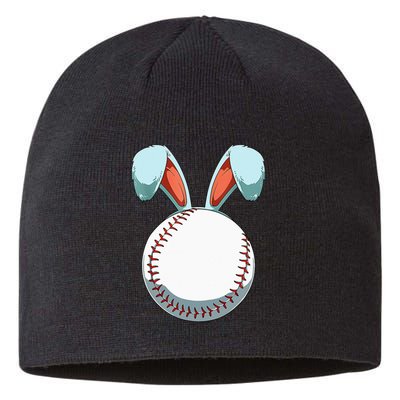 Baseball Easter Day Funny Bunny Ears Rabbit Baseball Fans Sustainable Beanie