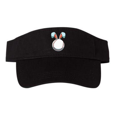 Baseball Easter Day Funny Bunny Ears Rabbit Baseball Fans Valucap Bio-Washed Visor