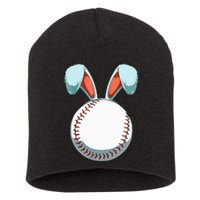 Baseball Easter Day Funny Bunny Ears Rabbit Baseball Fans Short Acrylic Beanie