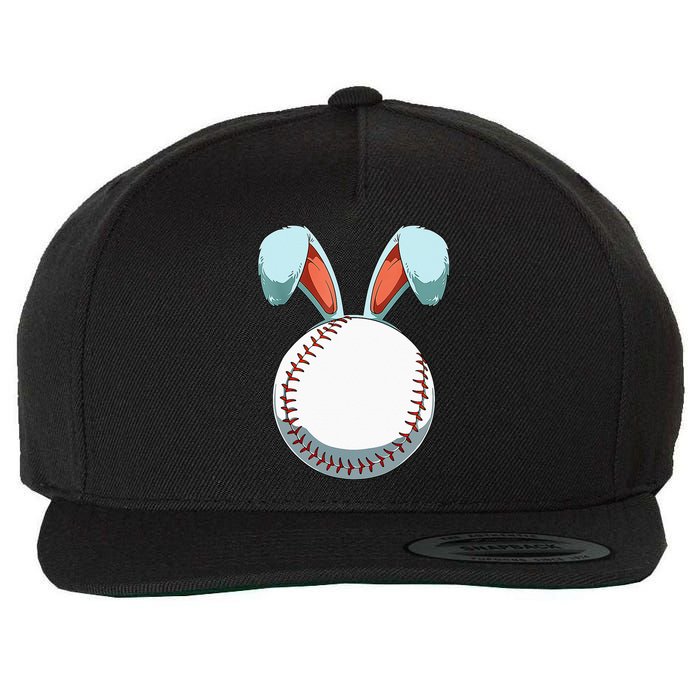 Baseball Easter Day Funny Bunny Ears Rabbit Baseball Fans Wool Snapback Cap