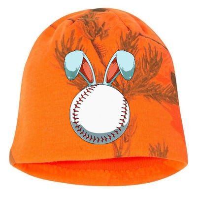 Baseball Easter Day Funny Bunny Ears Rabbit Baseball Fans Kati - Camo Knit Beanie