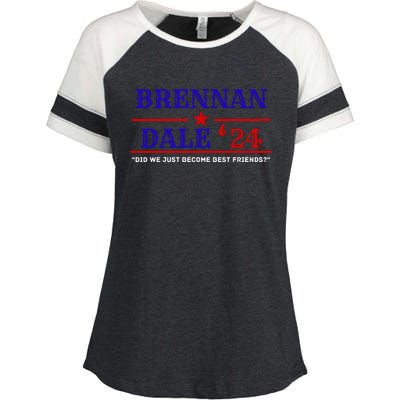 Brennan Election Dale 2024 DID WE JUST BECOME BEST FRIENDS Enza Ladies Jersey Colorblock Tee