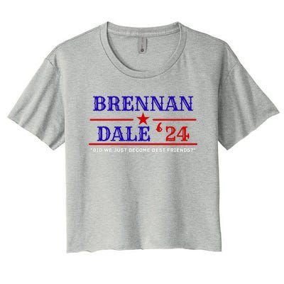 Brennan Election Dale 2024 DID WE JUST BECOME BEST FRIENDS Women's Crop Top Tee