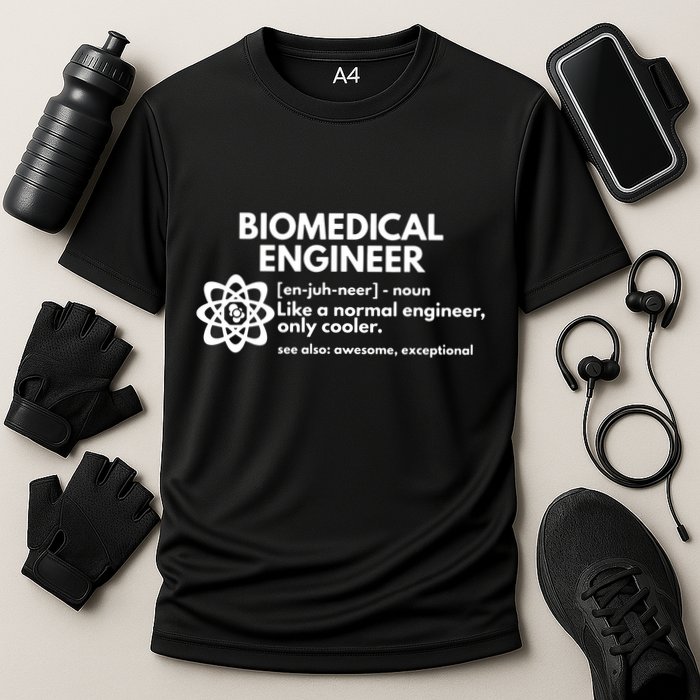 Biomedical Engineer Definition Funny Engineering Gift Cooling Performance Crew T-Shirt