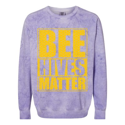 Bee Hives Matter Colorblast Crewneck Sweatshirt