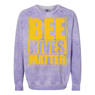 Bee Hives Matter Colorblast Crewneck Sweatshirt