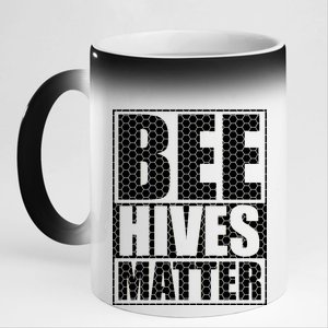 Bee Hives Matter 11oz Black Color Changing Mug