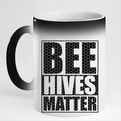 Bee Hives Matter 11oz Black Color Changing Mug