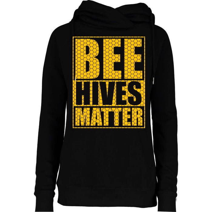 Bee Hives Matter Womens Funnel Neck Pullover Hood