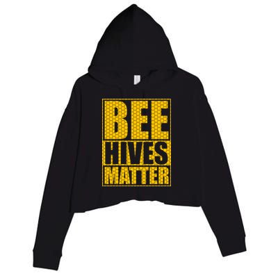 Bee Hives Matter Crop Fleece Hoodie