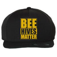 Bee Hives Matter Wool Snapback Cap