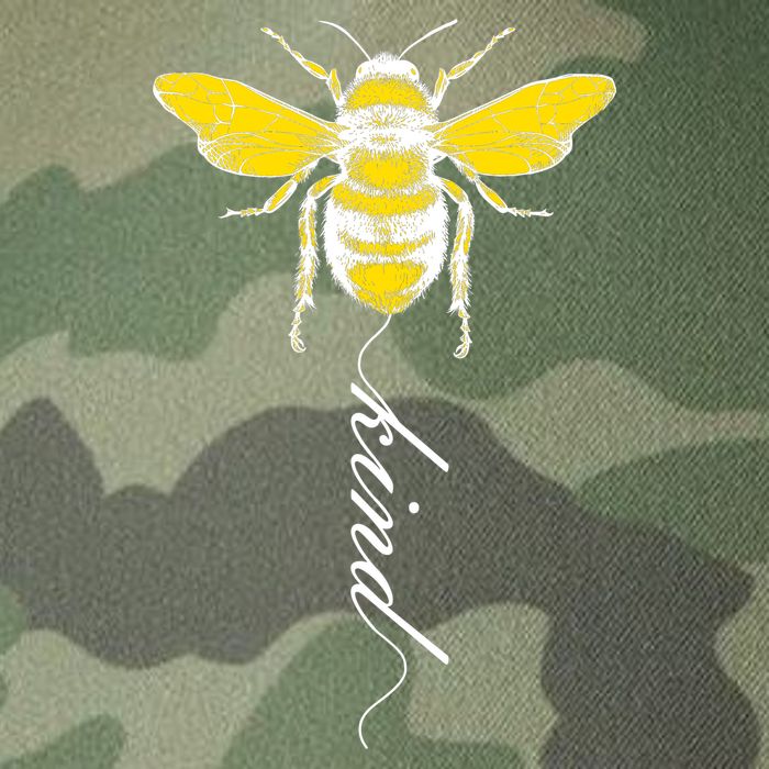 Bee Kind Bumblebee Script Legacy Tie Dye Trucker Hat