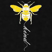 Bee Kind Bumblebee Script Ladies PosiCharge Tri-Blend Wicking Tank
